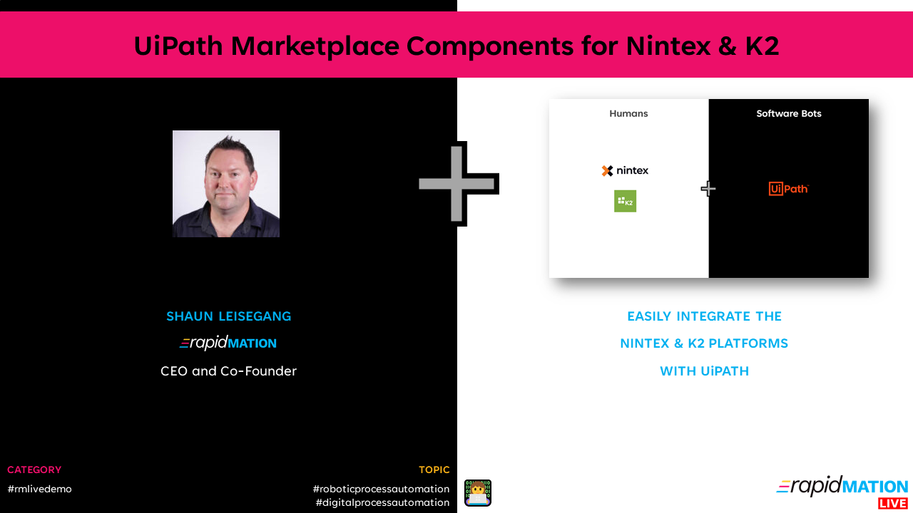 📺 UiPath Marketplace Components for Nintex & K2