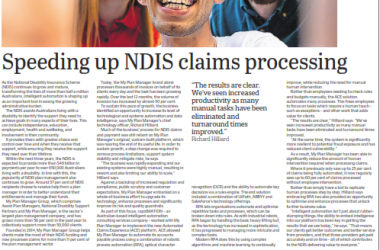 AFR Article - 20220216 - rapidMATION - Speeding up NDIS claims processing