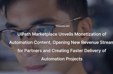 UiPath Marketplace Unveils Monetization of Automation Content